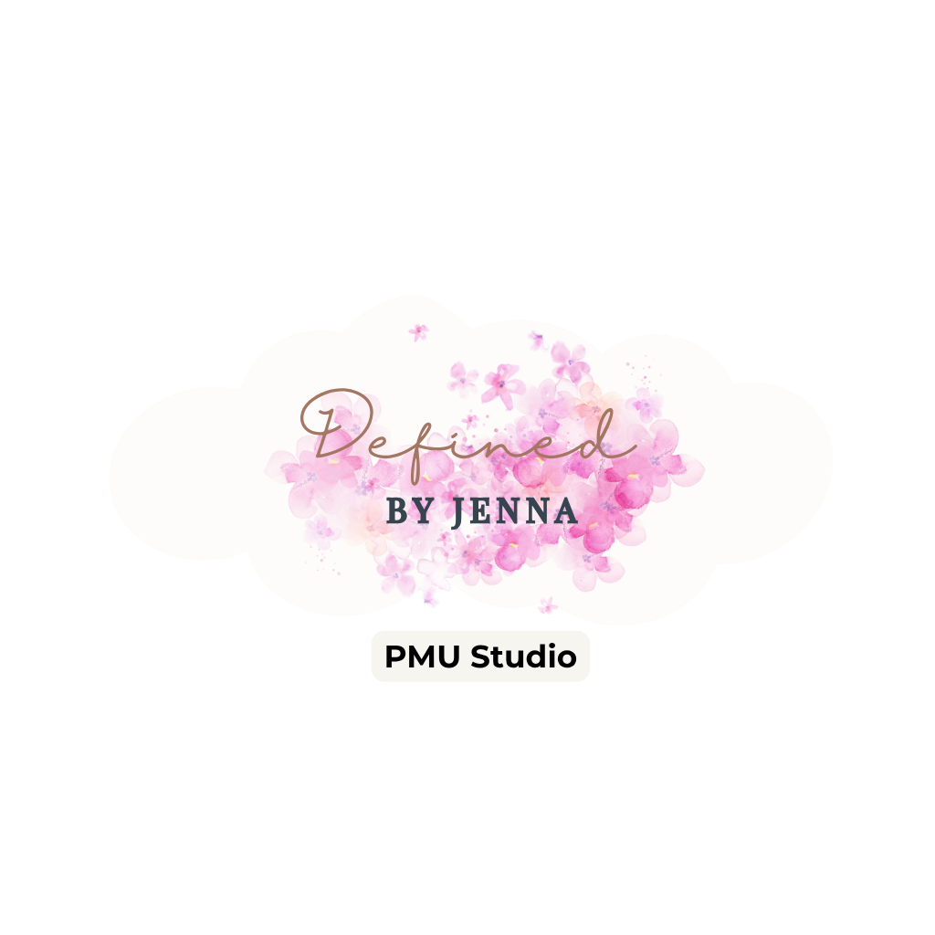 Defined by Jenna floral PMU Studio logo